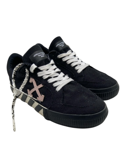 Off White Shoe Size 38 Black, White, Red Canvas Rubber Sole X Lace Up Sneakers Black, White, Red / 38