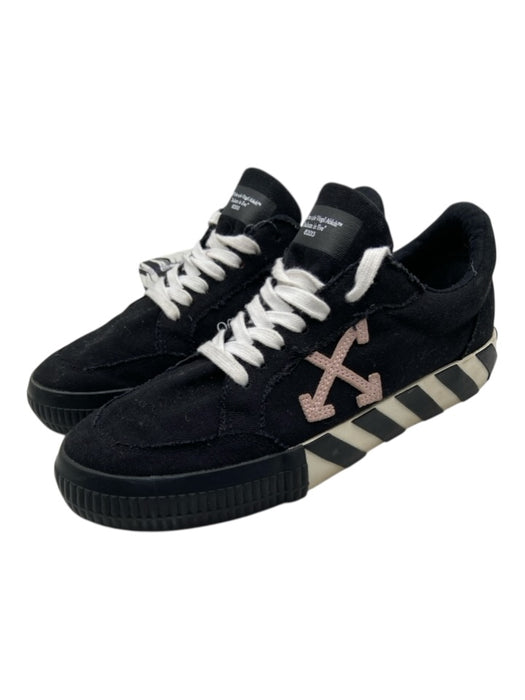 Off White Shoe Size 38 Black, White, Red Canvas Rubber Sole X Lace Up Sneakers Black, White, Red / 38