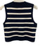 Scotch & Soda Size M Navy & white Viscose Blend Striped Sleeveless Vest Navy & white / M