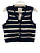 Scotch & Soda Size M Navy & white Viscose Blend Striped Sleeveless Vest Navy & white / M