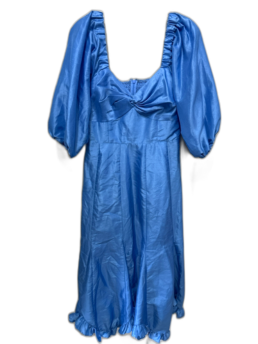 Hutch Size M Light Blue Polyester 1/2 Balloon Sleeve Sweetheart Neckline Dress Light Blue / M