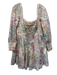 Bardot Size XL Yellow, Pink & Green Cotton Long Sleeve Floral eyelet Dress Yellow, Pink & Green / XL