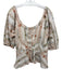 Pilcro Size XL Cream & Multi floral print Frayed Hem Top Cream & Multi / XL