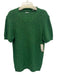 Elie Tahari Size Est M Green & Orange Cotton, Linen & Silk Knit Short Sleeve Top Green & Orange / Est M
