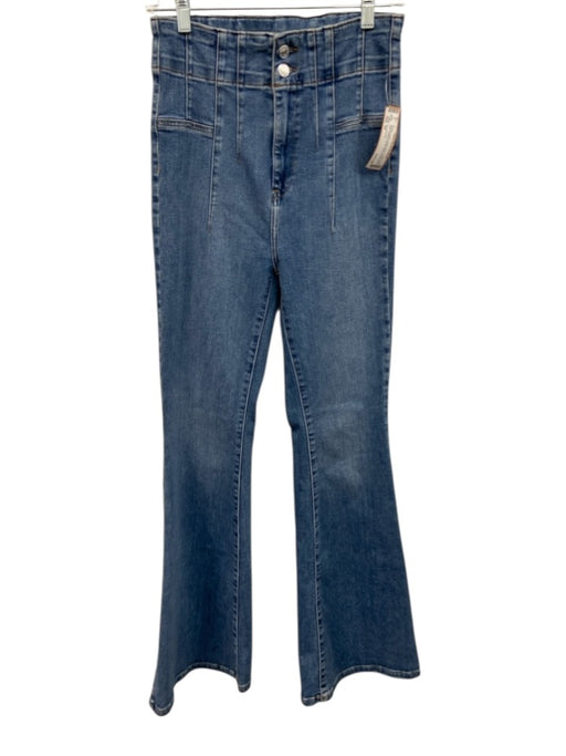 We The Free Size 28 Medium Wash Cotton Blend Denim High Rise Flare Jeans Medium Wash / 28