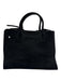 Mansur Gavriel Black Suede leather Open Top Top Handles Bow Detail hand bag Bag Black / S