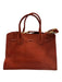 Mansur Gavriel Red Brown Suede leather Open Top Top Handles Bow Detail Bag Red Brown / S