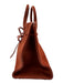 Mansur Gavriel Red Brown Suede leather Open Top Top Handles Bow Detail Bag Red Brown / S