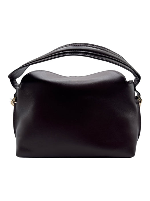 Flattered Burgundy Brown Leather Gold hardware Magnetic Flap Bag Burgundy Brown / XS