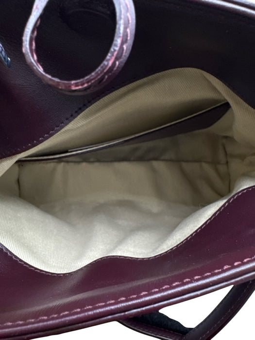 Flattered Burgundy Brown Leather Gold hardware Magnetic Flap Bag Burgundy Brown / XS