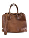 Prada Brown Saffiano Leather Gold hardware Snap Top Tote Bag Brown / M/L