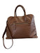 Prada Brown Saffiano Leather Gold hardware Snap Top Tote Bag Brown / M/L