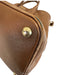 Prada Brown Saffiano Leather Gold hardware Snap Top Tote Bag Brown / M/L