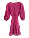 Cleobella Size XS Hot Pink, Yellow & Blue Organic Cotton Long puff sleeve Dress Hot Pink, Yellow & Blue / XS