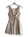 Soprano Size 0 Beige Polyester High Neck Sleeveless Bow Detail Side Zip Dress Beige / 0