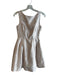 Soprano Size 0 Beige Polyester High Neck Sleeveless Bow Detail Side Zip Dress Beige / 0