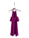Badgley Mischka Size 0 Fuchsia Polyester High Neck neck tie Ruffle Detail Dress Fuchsia / 0