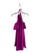 Badgley Mischka Size 0 Fuchsia Polyester High Neck neck tie Ruffle Detail Dress Fuchsia / 0