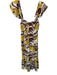 Anthropologie Size M Brown & Yellow Cotton Maxi Animal Print Smock Neck Dress Brown & Yellow / M
