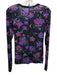 Rag & Bone Size XS Black, Purple & Blue Viscose Blend Long Sleeve Floral Top Black, Purple & Blue / XS
