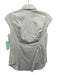 Theory Size S Petite Beige & White Cotton & Nylon Sleeveless Striped Collar Top Beige & White / S Petite
