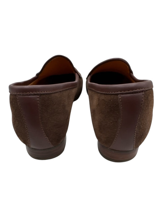 Beckett Simonon Shoe Size 7 Brown Suede Leather trim Almond Toe Slip On Loafers Brown / 7