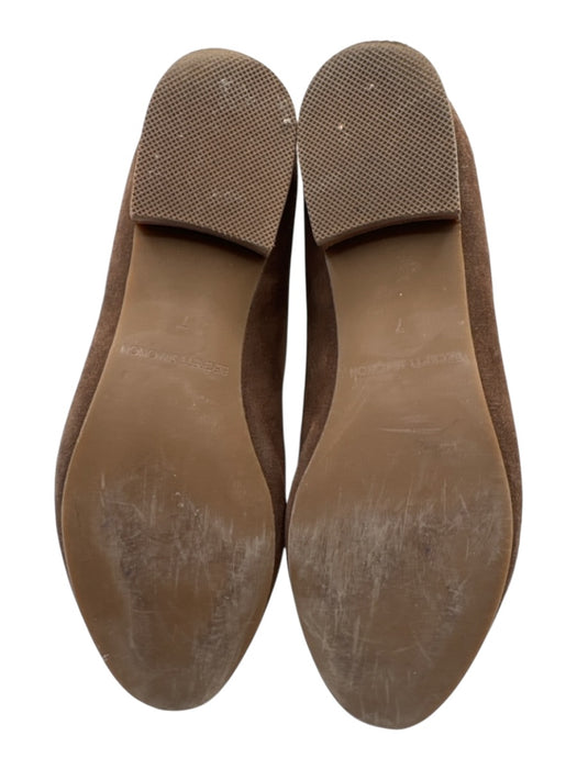 Beckett Simonon Shoe Size 7 Brown Suede Leather trim Almond Toe Slip On Loafers Brown / 7