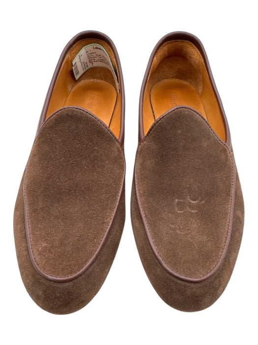 Beckett Simonon Shoe Size 7 Brown Suede Leather trim Almond Toe Slip On Loafers Brown / 7