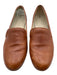 LL Bean Shoe Size 7 Tan Brown Leather Pebbled Low Stacked Heel Slip On Loafers Tan Brown / 7