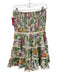 PQ Swimwear Size M/L Cream Beige & Multi Cotton Floral Shirred Bodice Dress Cream Beige & Multi / M/L