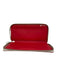 Louis Vuitton White, Red, Blue Pebble Leather Zip Up Logo Continental Wallets White, Red, Blue