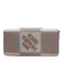 Louis Vuitton White, Red, Blue Pebble Leather Zip Up Logo Continental Wallets White, Red, Blue