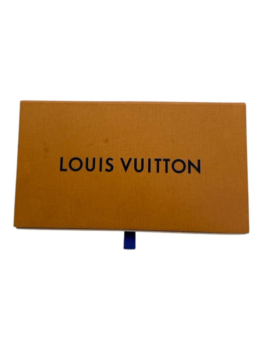 Louis Vuitton White, Red, Blue Pebble Leather Zip Up Logo Continental Wallets White, Red, Blue