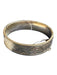 Bb Gold Metal Engraved Hinge Bangle Bracelet Gold