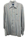 Facconable Size M Blue & Multi Cotton Striped Button Up Men's Long Sleeve Shirt Blue & Multi / M