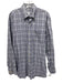 Peter Millar Size L Purple & Gray Cotton Plaid Button up Men's Long Sleeve Shirt Purple & Gray / L