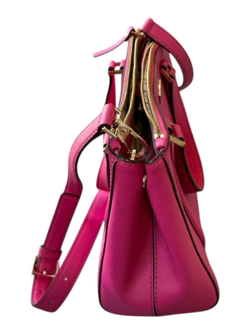 Kate Spade Pink Leather Top Handles Crossbody GHW Bag Pink / M