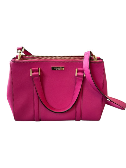 Kate Spade Pink Leather Top Handles Crossbody GHW Bag Pink / M