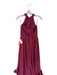 Duntery Size Est L Maroon Polyester Halter Neck Padding Pleated Gown Maroon / Est L