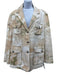 Ermanno Scervino Size 44 Beige & White Cotton Denim Camo Button Front Pant Set Beige & White / 44