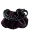 Herbert Frere Soeur Mauve Purple Silk Velvet Leather Trim Braided Straps Bag Mauve Purple