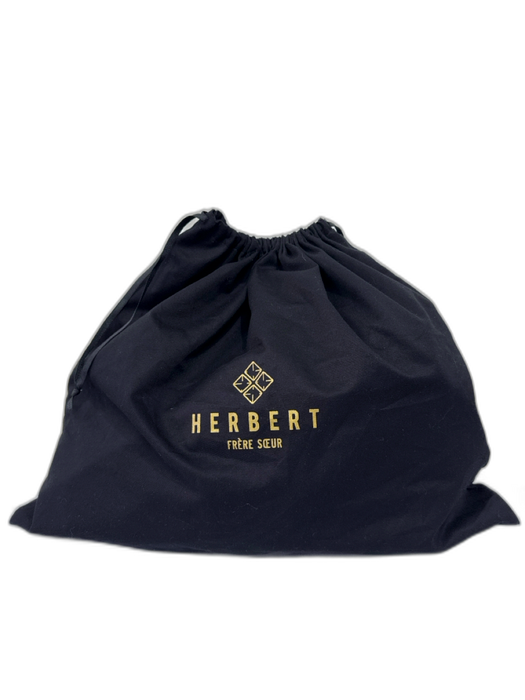 Herbert Frere Soeur Mauve Purple Silk Velvet Leather Trim Braided Straps Bag Mauve Purple