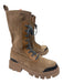 Brunello Cucinelli Shoe Size 41 Light Brown & Gray Suede Lace Up Zip Up Boots Light Brown & Gray / 41