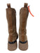 Brunello Cucinelli Shoe Size 41 Light Brown & Gray Suede Lace Up Zip Up Boots Light Brown & Gray / 41
