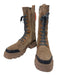Brunello Cucinelli Shoe Size 41 Light Brown & Gray Suede Lace Up Zip Up Boots Light Brown & Gray / 41