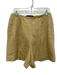 Ralph Lauren Purple Size 12 Beige Silk & Linen Side Zip Pleated Pockets Shorts Beige / 12