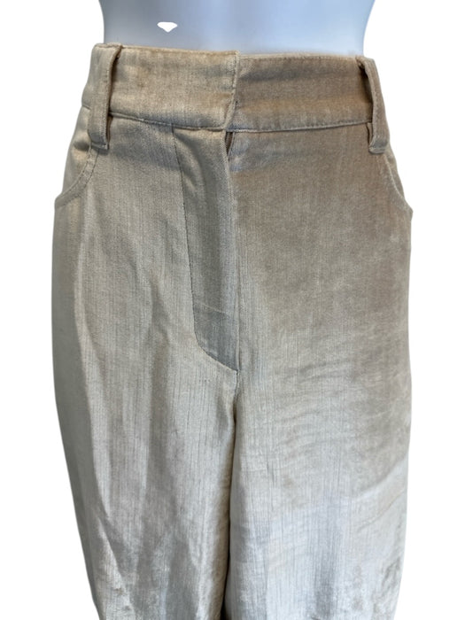 Brunello Cucinelli Size 6 Rose Gold Cotton & Viscose Velvet High Rise Pants Rose Gold / 6
