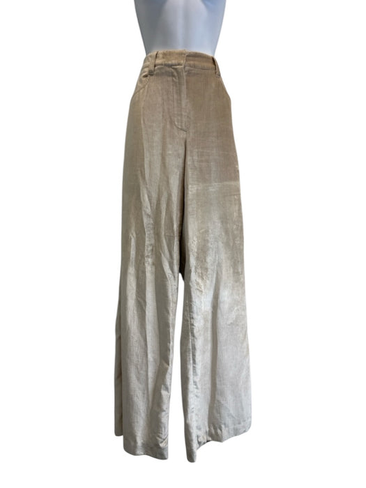 Brunello Cucinelli Size 6 Rose Gold Cotton & Viscose Velvet High Rise Pants Rose Gold / 6