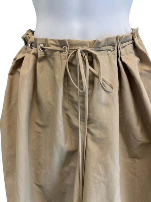 Brandon Maxwell Size 8 Beige Cotton & Polyamide Mid Rise Zip Fly Shorts Beige / 8
