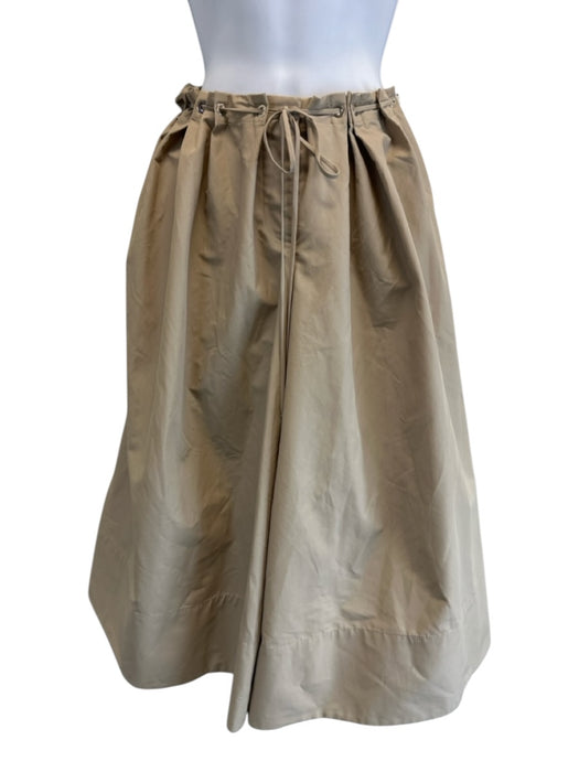 Brandon Maxwell Size 8 Beige Cotton & Polyamide Mid Rise Zip Fly Shorts Beige / 8